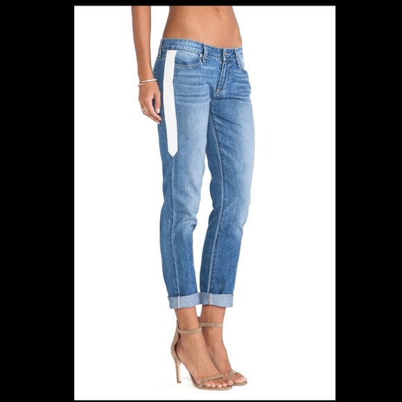 PAIGE Denim - Paige Jimmy Jimmy Faux Leather Accent Jeans